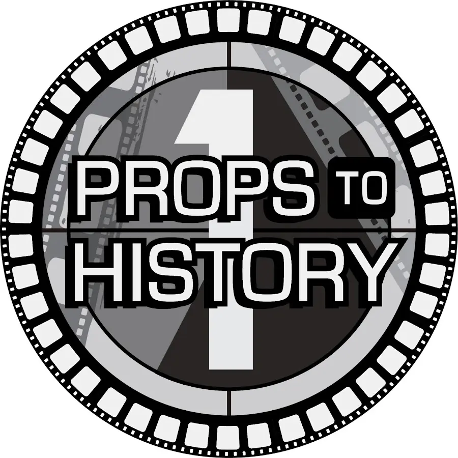 A black and white image of the logo for props to history.