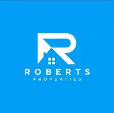 Roberts properties logo on a blue background