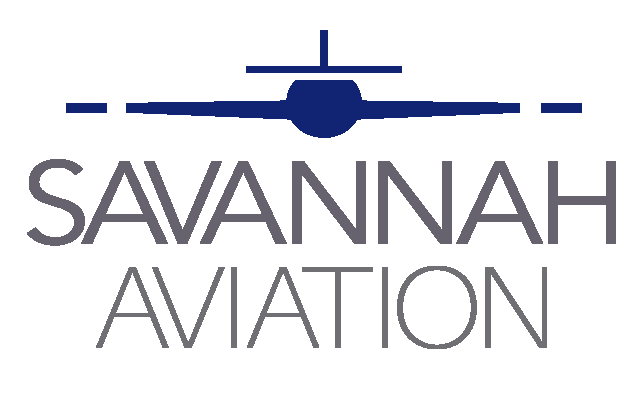 A green background with the words avanna aviation in grey.