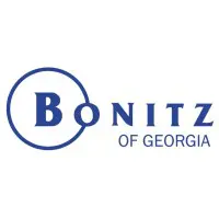 A blue and white logo of the bonitz of georgia.